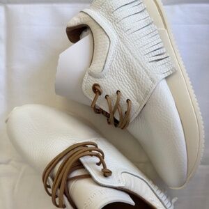 Stylish White Leather Sneakers